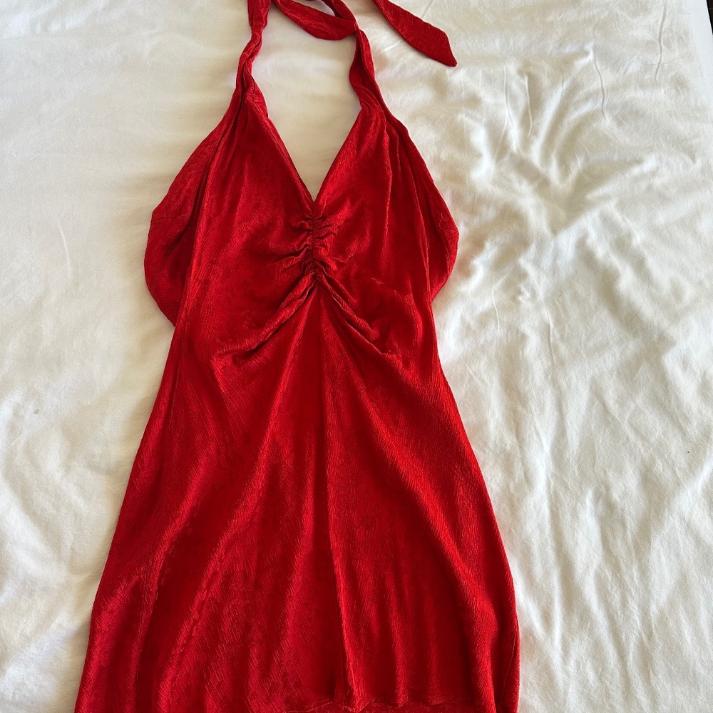 Zara red dress